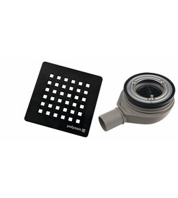 FLEXIA vaničkový sifon, průměr 90mm, DN40, krytka černá