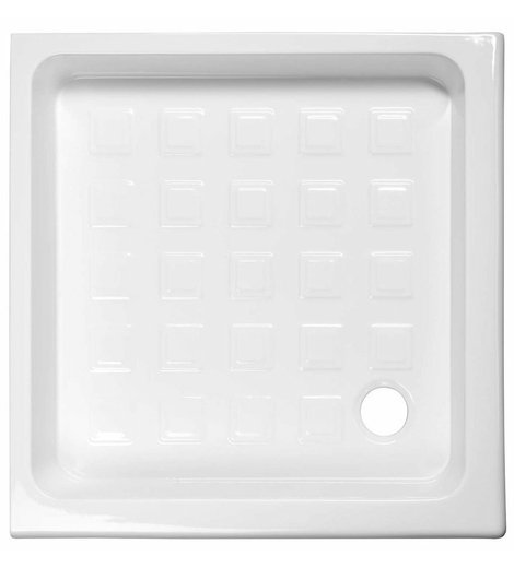 RETRO keramická sprchová vanička, čtverec 100x100x20cm, bílá