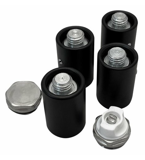 Set držáků radiátoru POSEIDON, černá mat