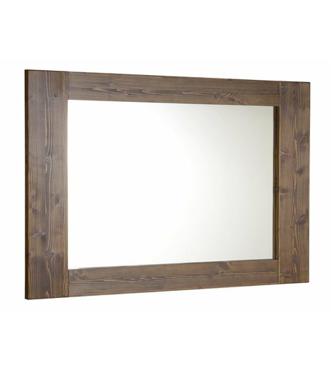 BRAND zrcadlo v dřevěném rámu 1000x800mm, mořený smrk