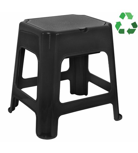 Koupelnová stolička s úložným prostorem, černá