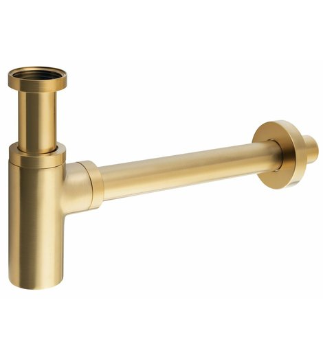 Umyvadlový sifon 5/4", odpad 32mm, kulatý, zlato mat
