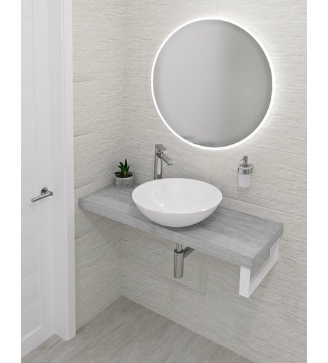 AVICE deska pod umyvadlo 60x36cm, tl.5cm, dub starobílý