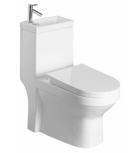 HYGIE WC kombi s umývátkem, spodní/zadní odpad, bílá