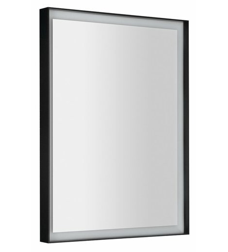 SORT zrcadlo s LED osvětlením 60x80cm, senzor, 2700-6500K, černá mat