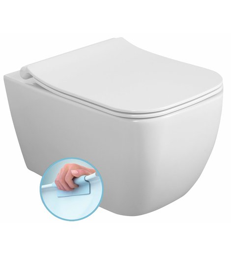 VEA závěsná WC mísa Rimless, 34,5x52cm, bílá