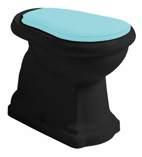 RETRO WC mísa stojící, 38,5x59cm, spodní odpad, černá mat