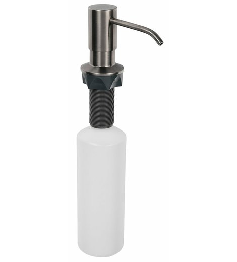 Zápustný dávkovač mýdla, kulatý, gun metal