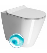 KUBE X WC mísa stojící, Swirlflush, 36x55cm, spodní/zadní odpad, bílá ExtraGlaze