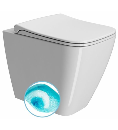 NUBES WC mísa stojící, Swirlflush, 35x52cm, spodní/zadní odpad, bílá ExtraGlaze