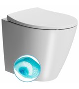 MODO WC mísa stojící, Swirlflush, 37x52cm, spodní/zadní odpad, bílá dual-mat
