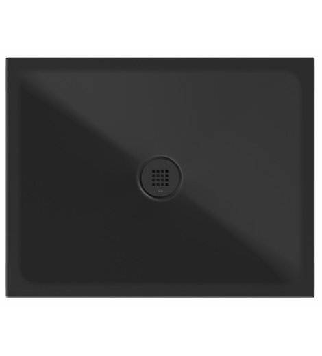 Keramická sprchová vanička, obdélník 90x70x2cm, černá mat