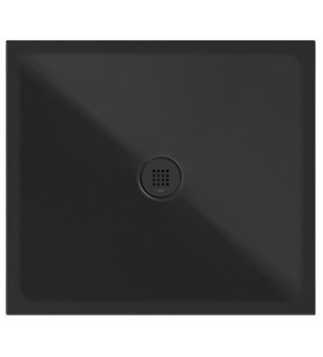 Keramická sprchová vanička, obdélník 90x80x2cm, černá mat