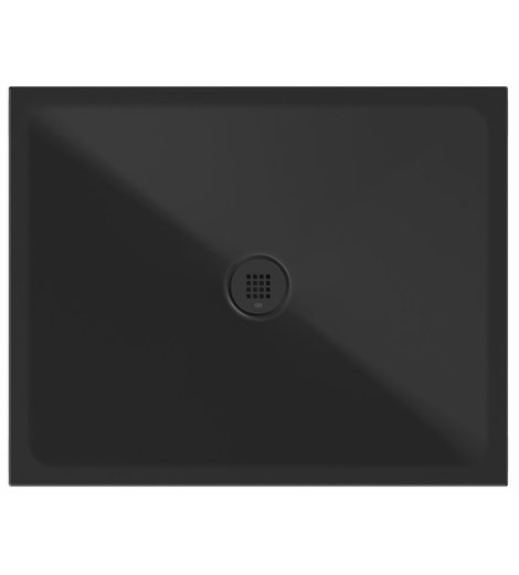 Keramická sprchová vanička, obdélník 100x80x2cm, černá mat