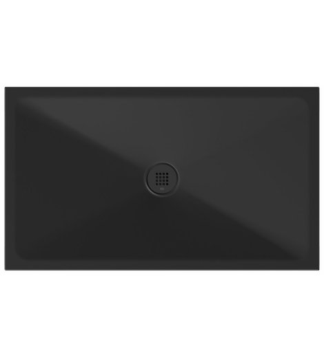 Keramická sprchová vanička, obdélník 120x70x2cm, černá mat