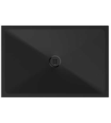 Keramická sprchová vanička, obdélník 120x80x2cm, černá mat
