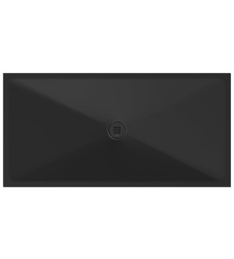 Keramická sprchová vanička, obdélník 160x80x2cm, černá mat