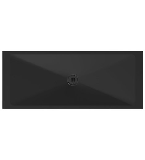 Keramická sprchová vanička, obdélník 170x70x2cm, černá mat
