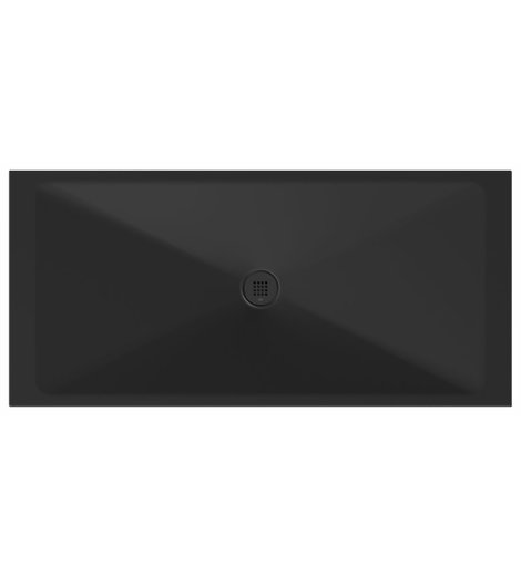 Keramická sprchová vanička, obdélník 170x80x2cm, černá mat
