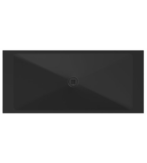 Keramická sprchová vanička, obdélník 180x80x2cm, černá mat