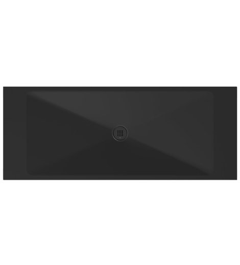 Keramická sprchová vanička, obdélník 200x80x2cm, černá mat