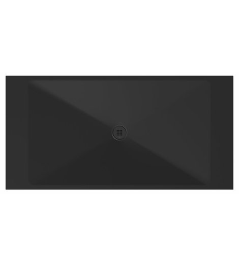Keramická sprchová vanička, obdélník 200x100x2cm, černá mat