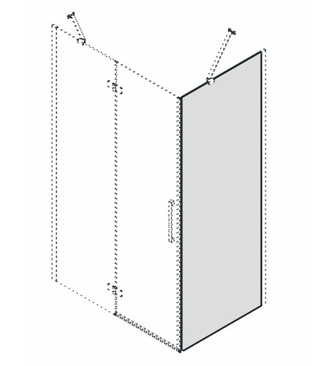 TRINITY sklo boční stěny, 1200mm, sklo čiré