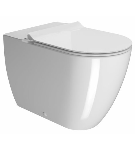 PURA WC mísa kombi spodní/zadní odpad, Swirlflush, 36x63cm, bílá ExtraGlaze