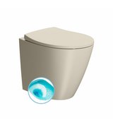 MODO WC mísa stojící, Swirlflush, 37x52cm, spodní/zadní odpad, creta dual-mat