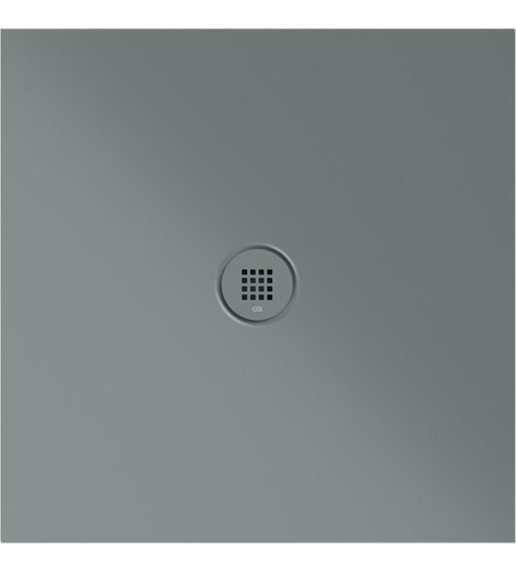 Keramická sprchová vanička, čtverec 80x80x2cm, agave mat