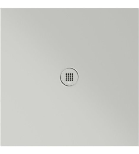 Keramická sprchová vanička, čtverec 90x90x2cm, cenere mat