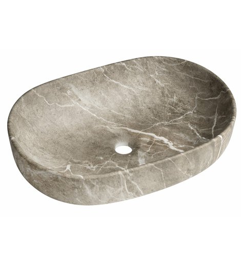 CALEO keramické umyvadlo na desku, 60x42cm, breccia mramor