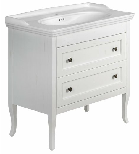 RETRO umyvadlová skříňka 83,5x80x43cm, starobílá