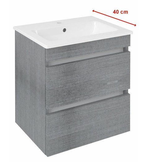 EZARA umyvadlová skříňka 48x54x39cm, dub stříbrný