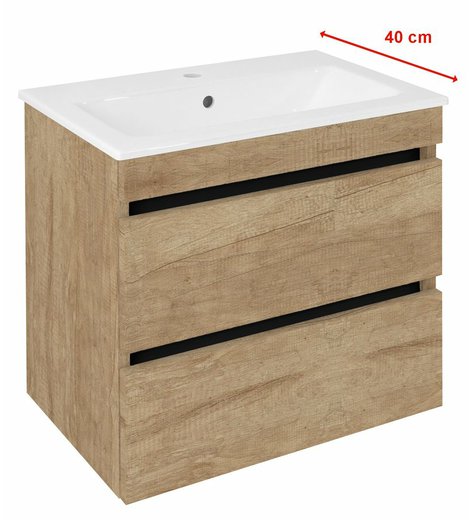 EZARA umyvadlová skříňka 58x54x39cm, dub alabama