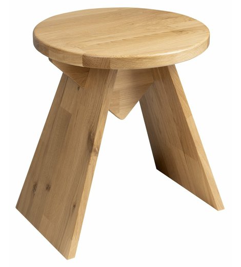 ASTYLE kulatá stolička ø 36x41cm, masiv přírodní dub