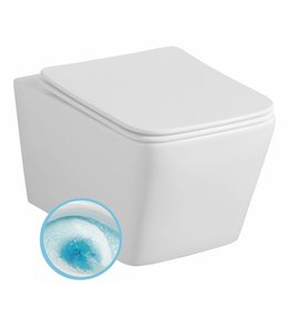 PORTO závěsná WC mísa, Vortex Rimless, 35,5x52cm, bílá