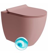 PURA WC mísa stojící, Swirlflush, 36x55cm, spodní/zadní odpad, blush dual-mat