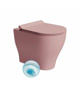 TONO WC mísa stojící, Geniusflush, 36x53cm, spodní/zadní odpad, blush dual-mat