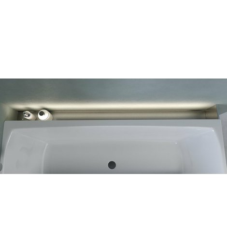 NIX nerezová vanová kapsa, 160cm, instalace do rohu