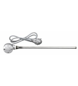 Topná tyč s termostatem, rovný kabel, 400 W, chrom
