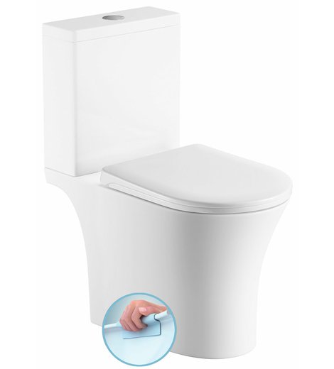 VITO WC kombi, Rimless, spodní/zadní odpad, bílá