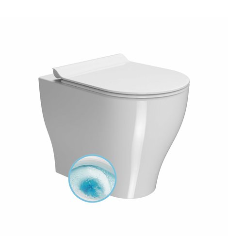 TONO WC mísa stojící, Geniusflush, 36x53cm, spodní/zadní odpad, bílá ExtraGlaze