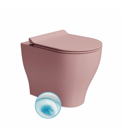 TONO WC mísa stojící, Geniusflush, 36x53cm, spodní/zadní odpad, blush dual-mat