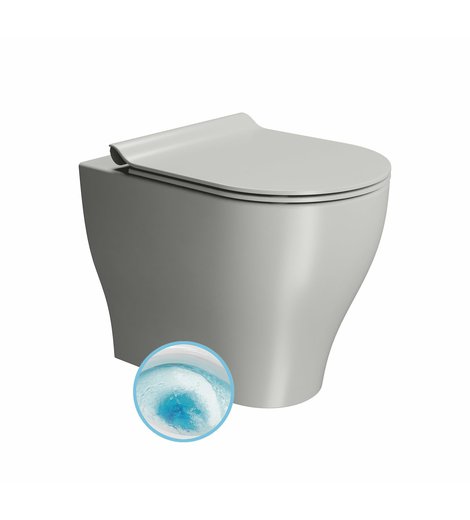TONO WC mísa stojící, Geniusflush, 36x53cm, spodní/zadní odpad, cenere dual-mat