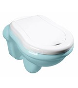 RETRO WC sedátko Soft Close, duroplast, bílá/chrom