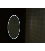 FLOAT zrcadlo s LED osvětlením, průměr 740mm, bílá