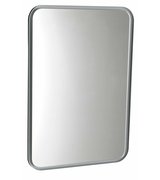 FLOAT zaoblené zrcadlo v rámu s LED osvětlením 500x700mm, bílá