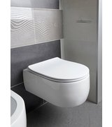 FLO WC sedátko SLIM Soft Close, termoplast, bílá
