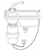 IN SINK dřezový drtič kuchyňského odpadu, 230V, 380W, pneu. spínač